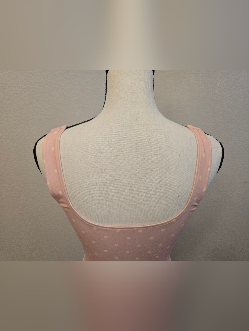 Intimately Free People Women's Body Suit Sz S Pink With Polka Dots Snap Crouch - Picture 7 of 11